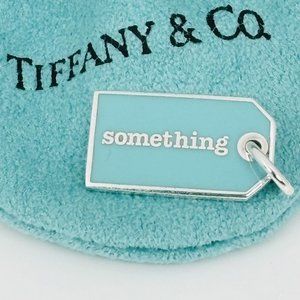 RARE Tiffany Something Blue for the Bride Wedding Charm or Pendant Blue Enamel